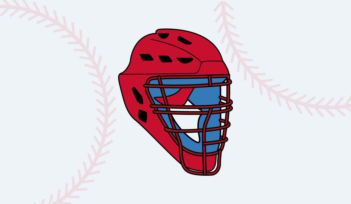 Drawing of a catcher's mask