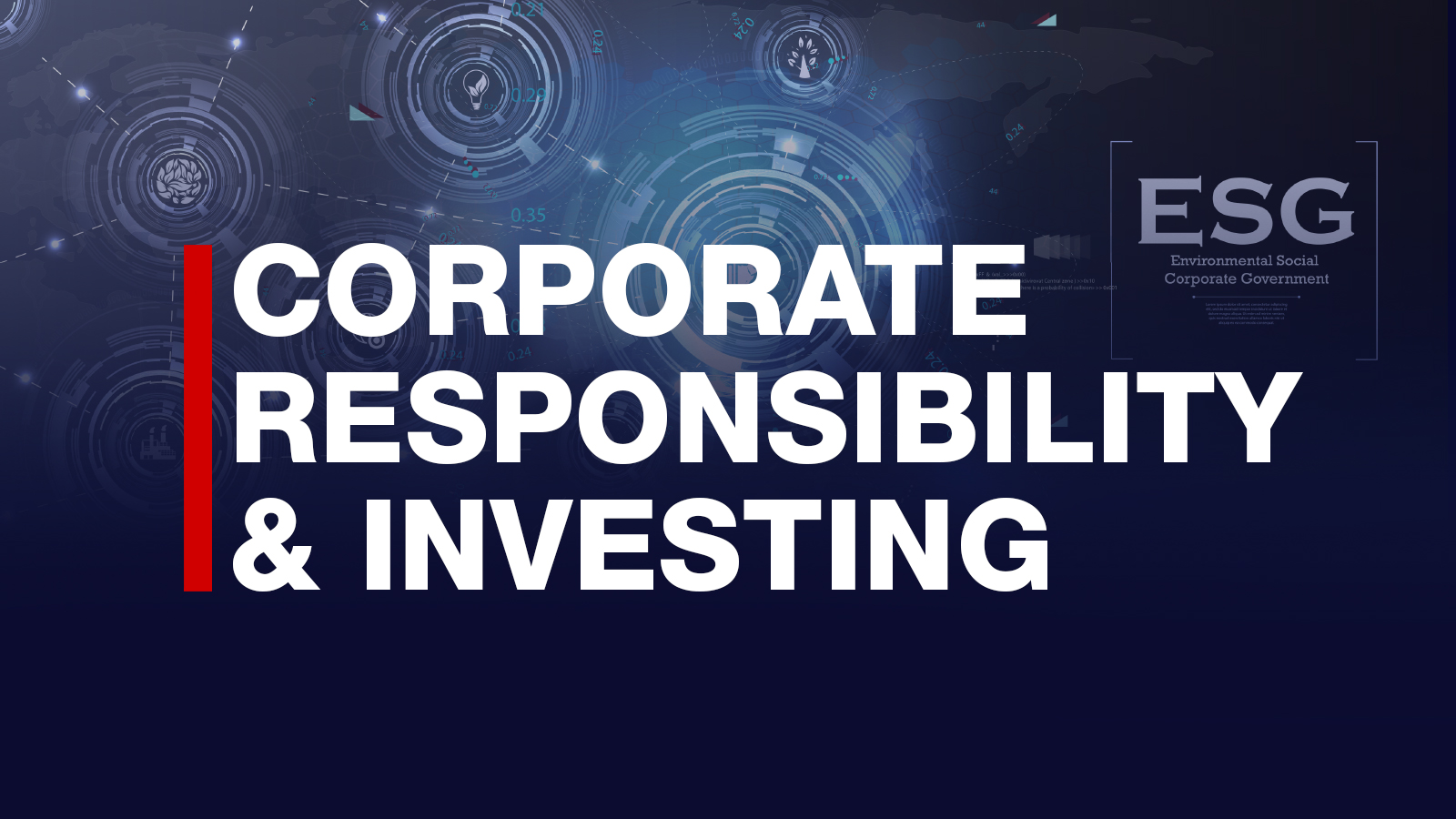Corporate Responsibility and Investing divider slide