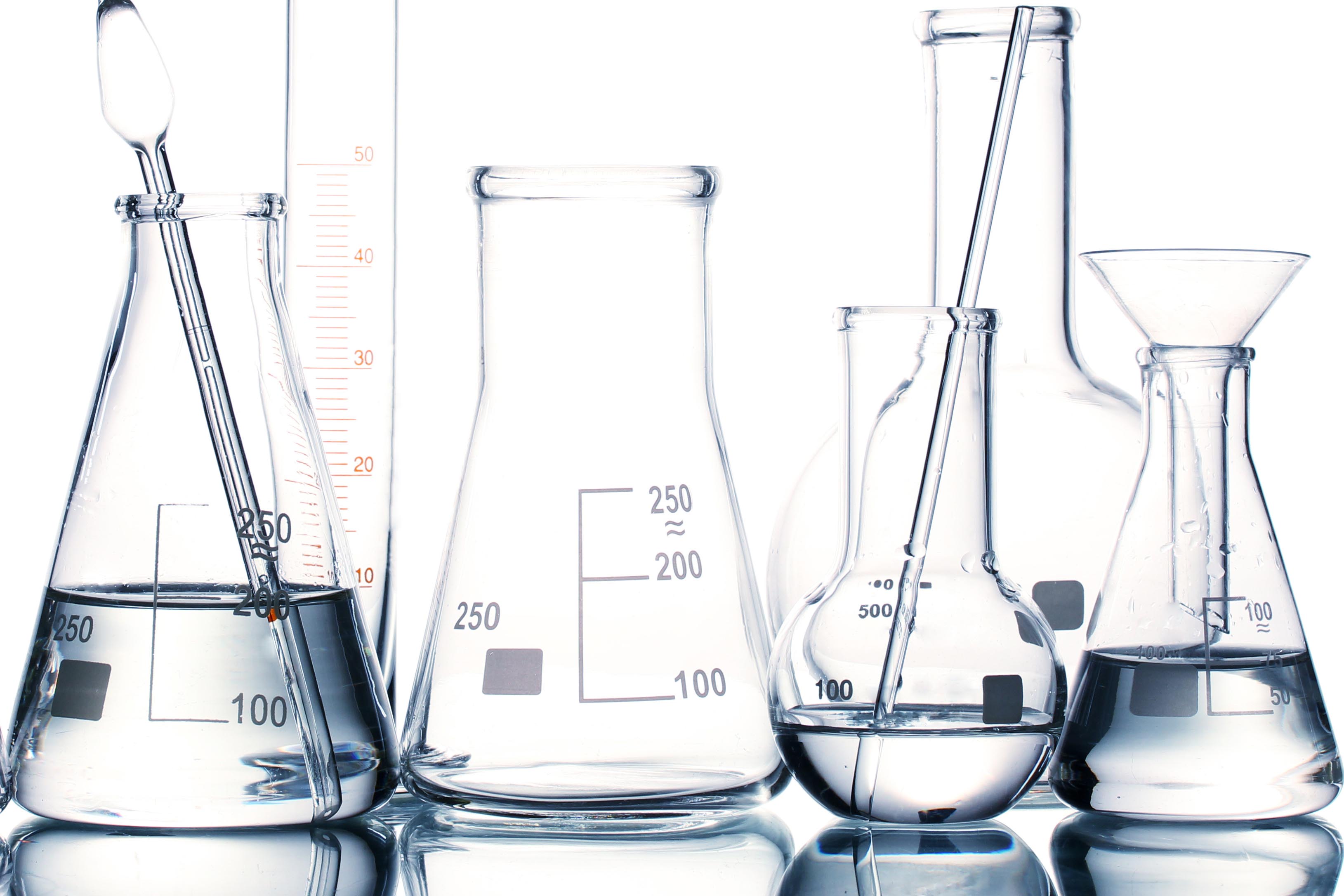 Laboratory glassware instruments. Equipment for chemical lab