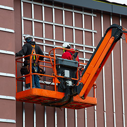 telescopic platform hydraulic outdoor crane lift worker man